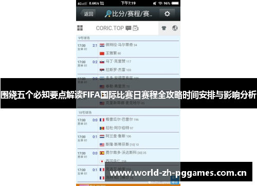 围绕五个必知要点解读FIFA国际比赛日赛程全攻略时间安排与影响分析